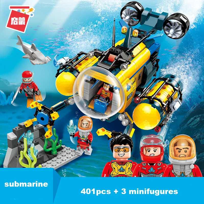 ENLIGHTEN Deep Sea Adventure City Engineering горнодобывающая буровая машина лодка строительные