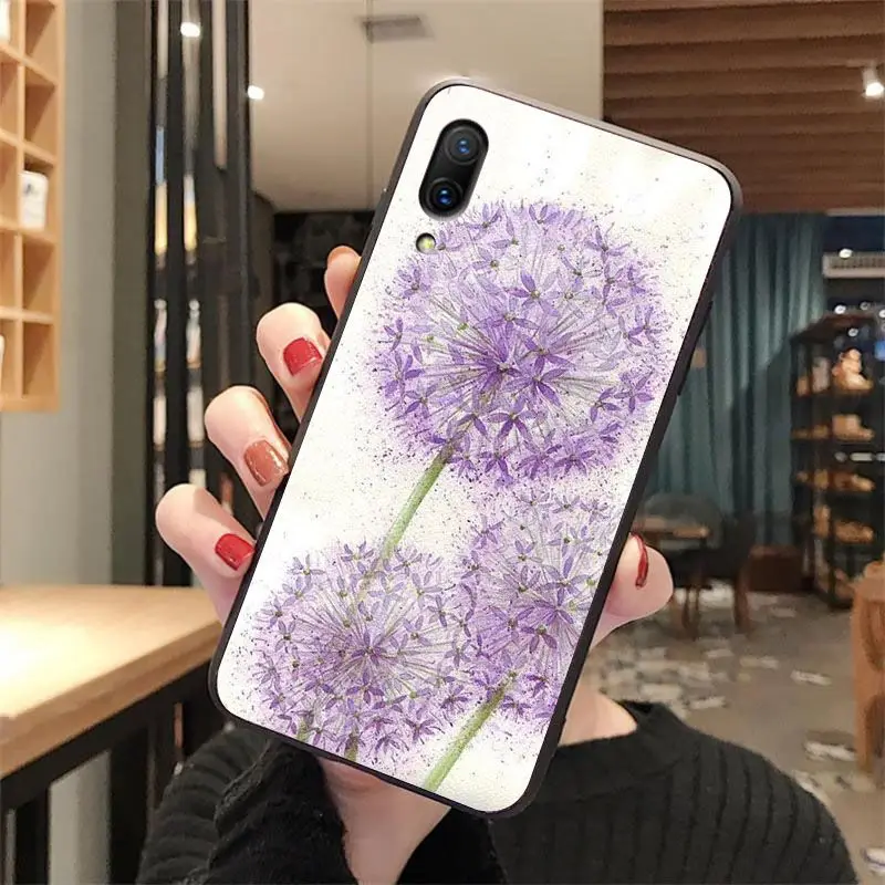Watercolor flower Dandelion Lotus Lavender