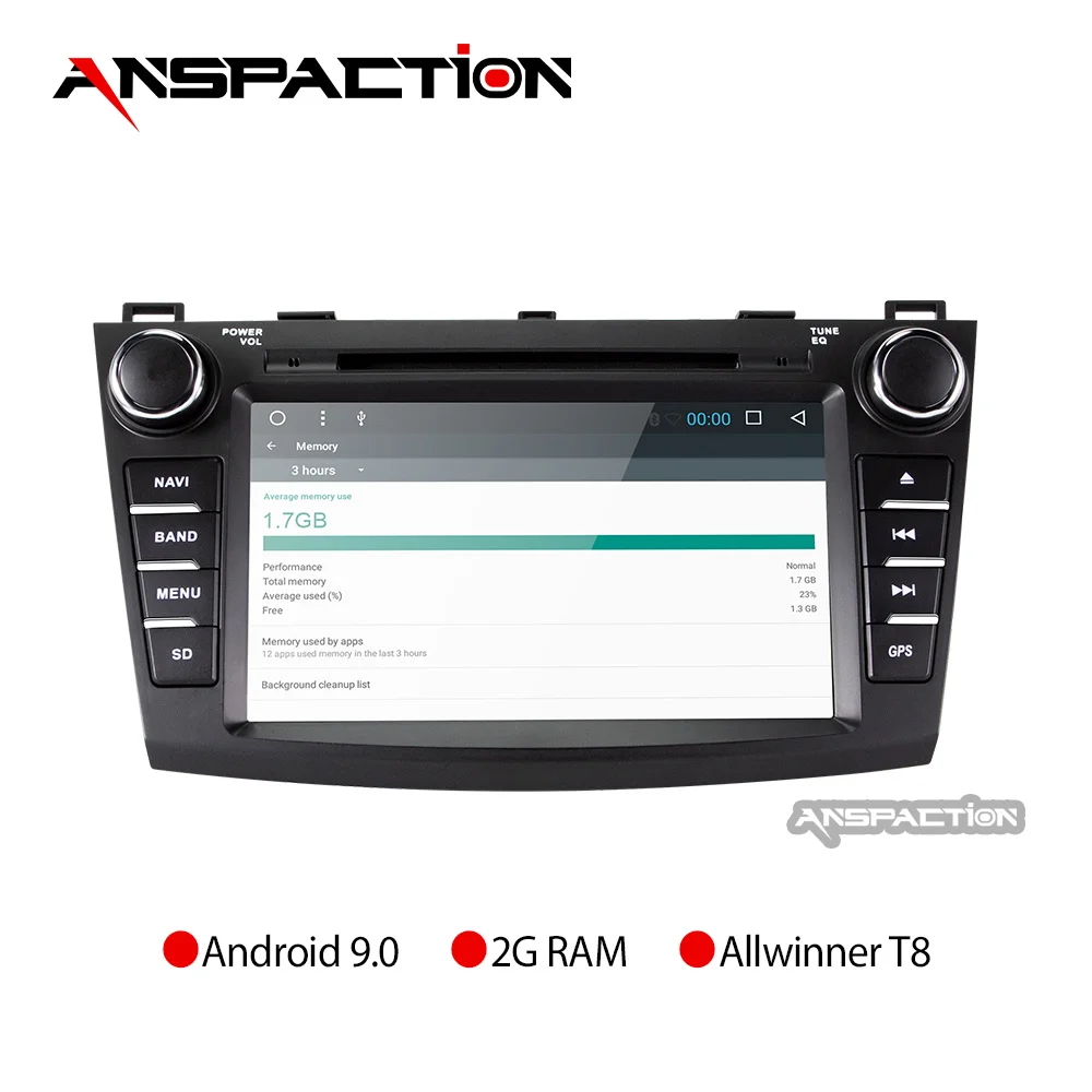 Anspaction Android 9 0 автомобильный dvd для Mazda 3 2010-2012 с 8 восьмиядерным Радио Стерео gps