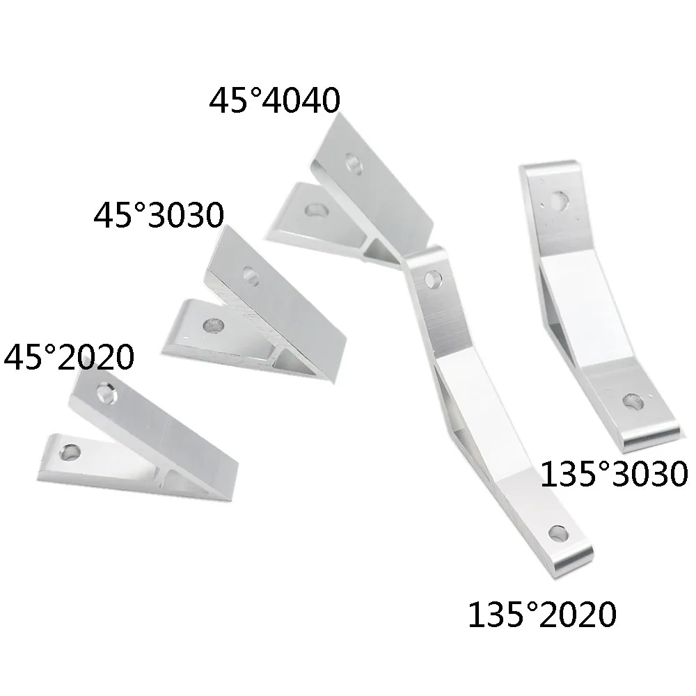 Conector de Canto para Suporte de Alumínio 45 Graus 135 Ângulo Guia 2023 3030 4040 4545 6060 8080 9090 Pcs