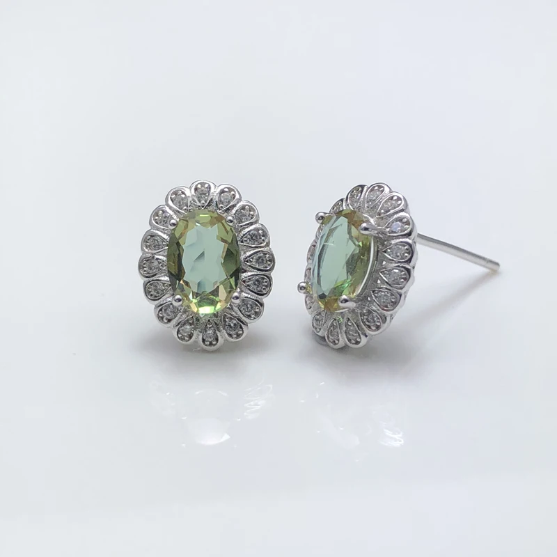 Bolaijewelry, серьги из зултанита, меняющие цвет, драгоценный камень, овальный, 5*7 мм, с стерлингового серебра 925 пробы, серьги-гвоздики, хорошее ювелирное изделие для женщин и девушек