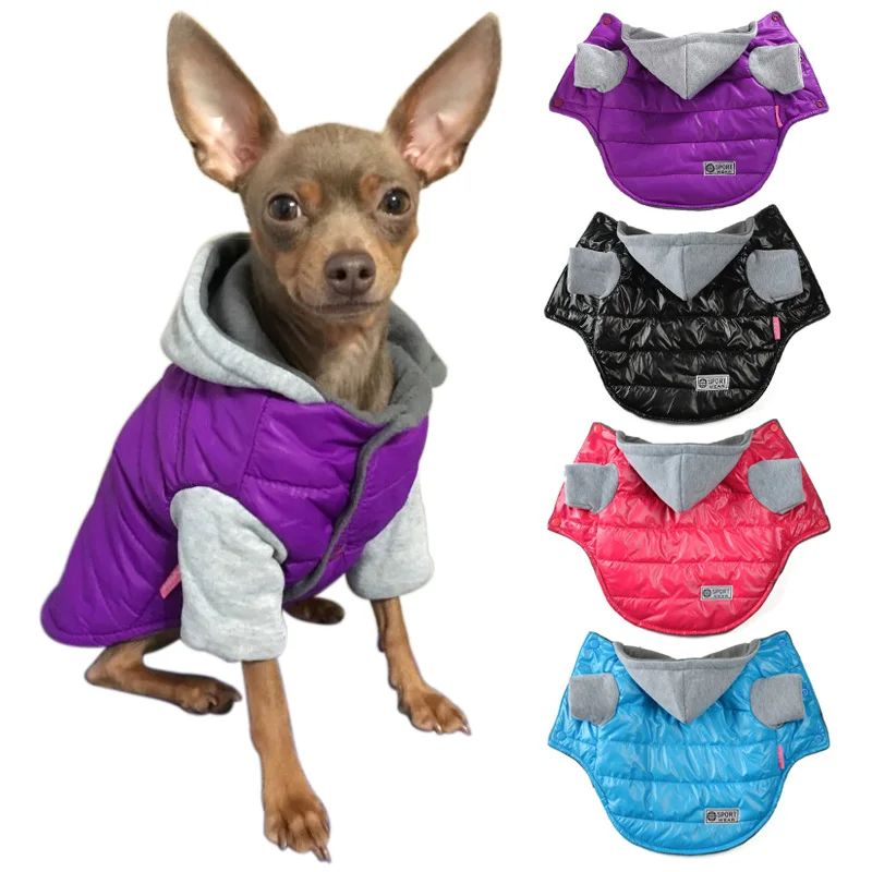 Chaqueta con capucha para perros pequeños, abrigos impermeables de lana cálida para mascotas, para cachorros, Chihuahua, Otoño Invierno|Abrigos y para - AliExpress