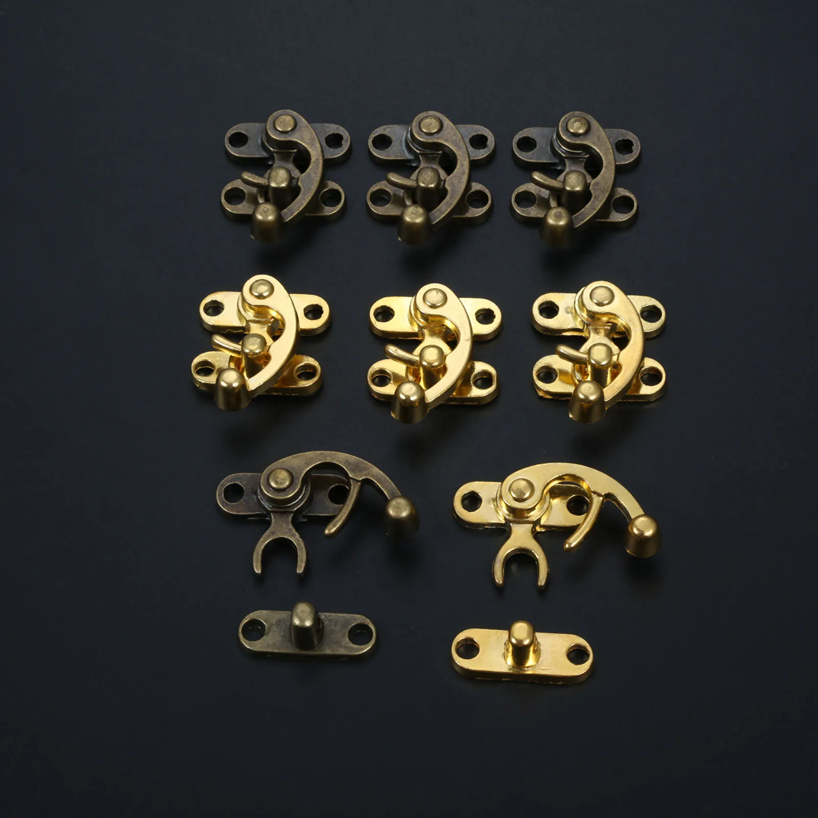 Latch Buckle Horn Hasp Padlock Clasp 2pc jewelry box hasps furniture hardware toggle latches