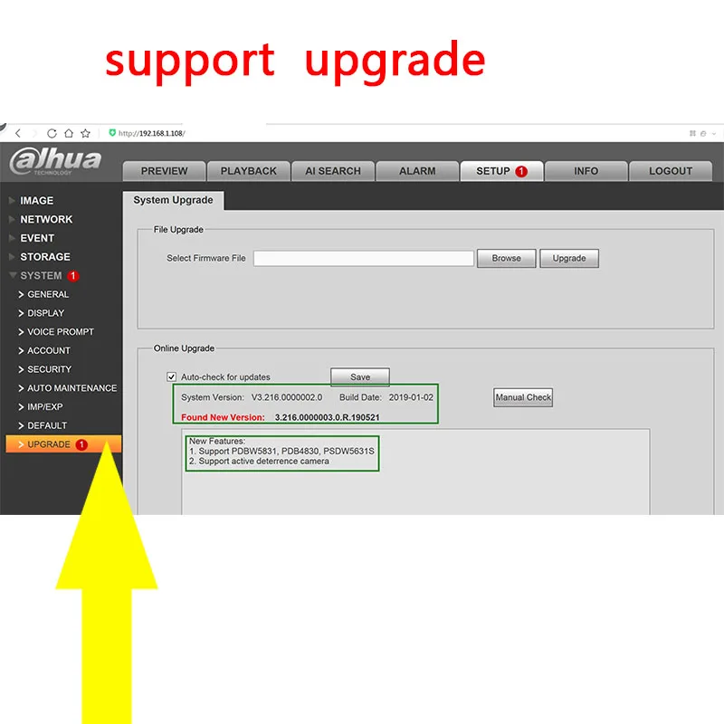 Dahua NVR 4K Video Recorder NVR4104-P-4KS2 NVR4108-P-4KS2 P2P H.265 4Ch 8Ch 4PoE port Up to 8MP Res