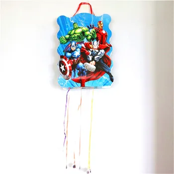 

40*29cm avenger party supplies paper pinata disposable cartoon theme baby shower kids birthday superhero party decoration favors