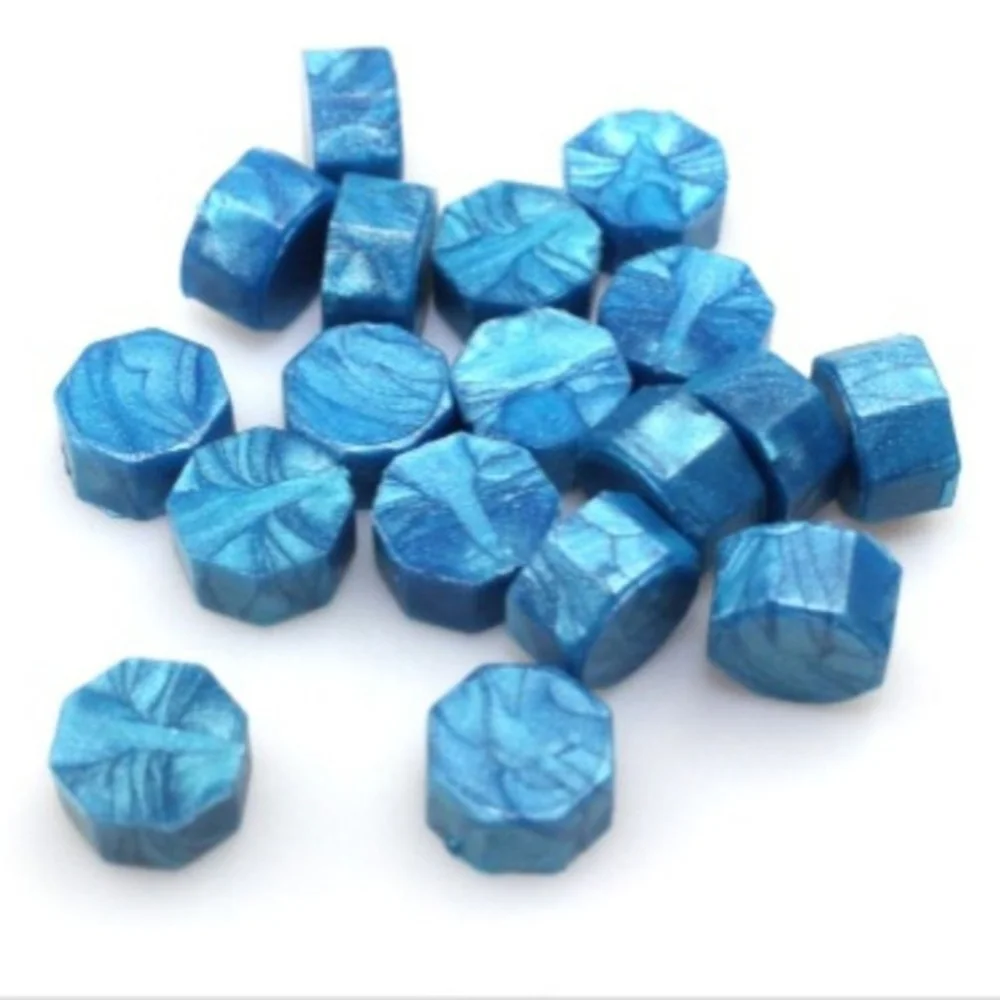 Sky blue Огненная краска уплотнение воск маленькая сумка восьмиугольная огненная краска восковая печать воск 30 цветов около 100 шт 35 г огненная краска уплотнение - Цвет: Sky blue