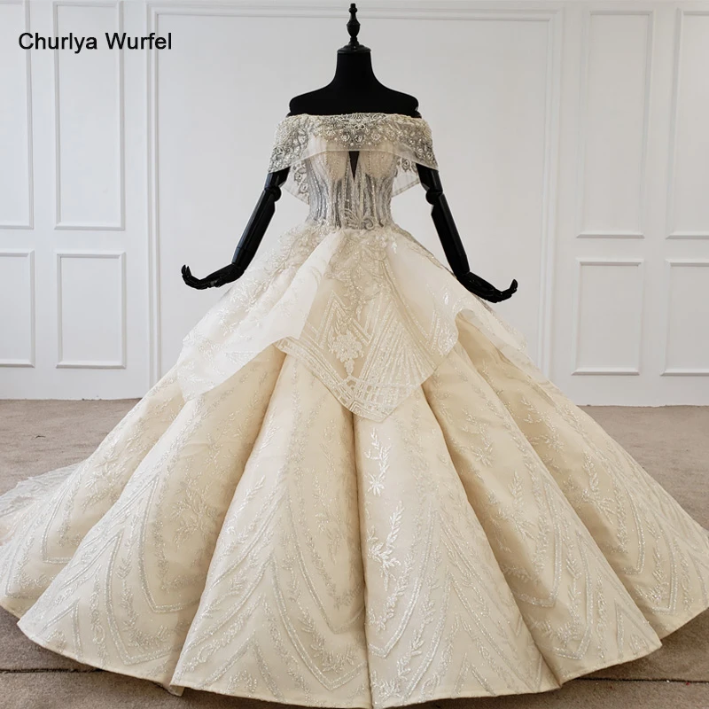 pleated ball gown