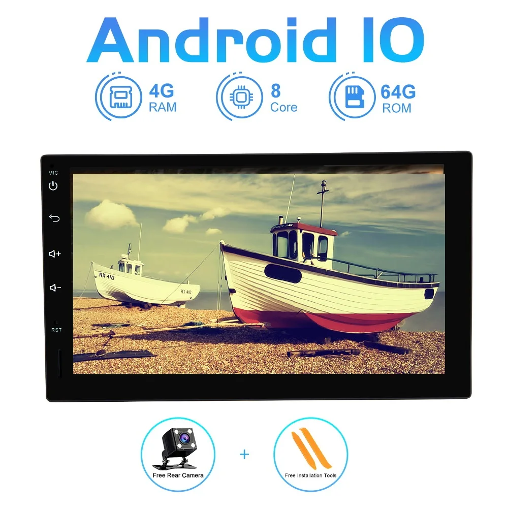 Автомобильный мультимедийный плеер ZLTOOPAI 2 Din Android 10 Универсальный стандартный