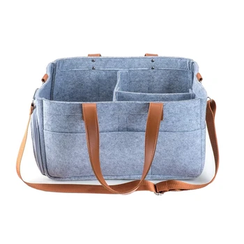 

Baby Diaper Caddy, Nursery Diaper Tote Bag, Large Portable Car Travel Organizer, Boy Girl Diaper Storage Bin for Changing Tabl