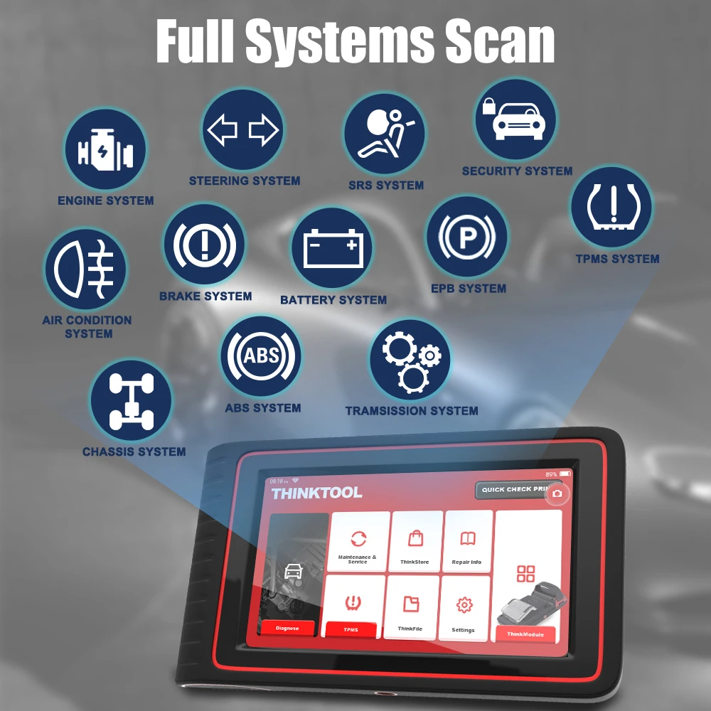 THINKCAR Thinktool OBD2 сканер Bluetooth Полный Системы Беспроводной OBD 2 Автомобильный