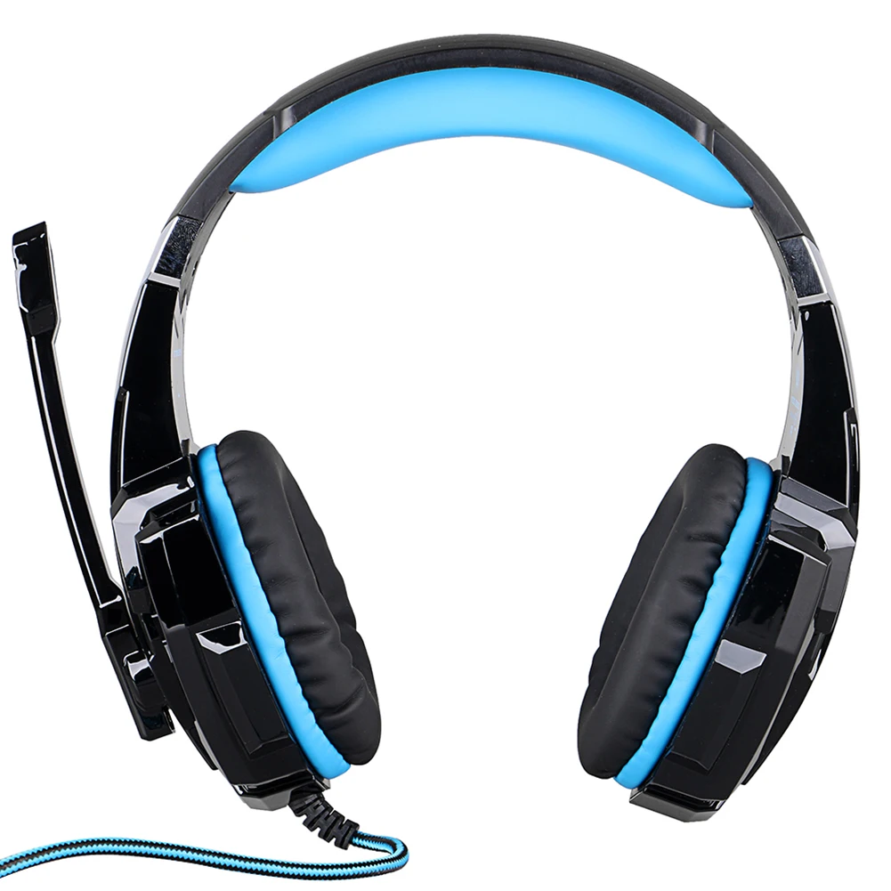 buy KOTION G9000 PS4 Gaming Over ear Headphones Stereo Single Span Microphone With LED Lights For IPhone 6 6 Plus, Samsung S5, S4.