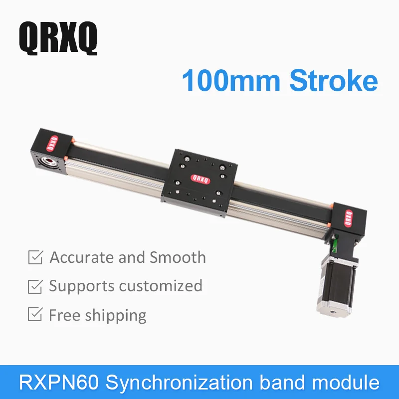

linear guide belt drive module movement platform track travel customized 100mm