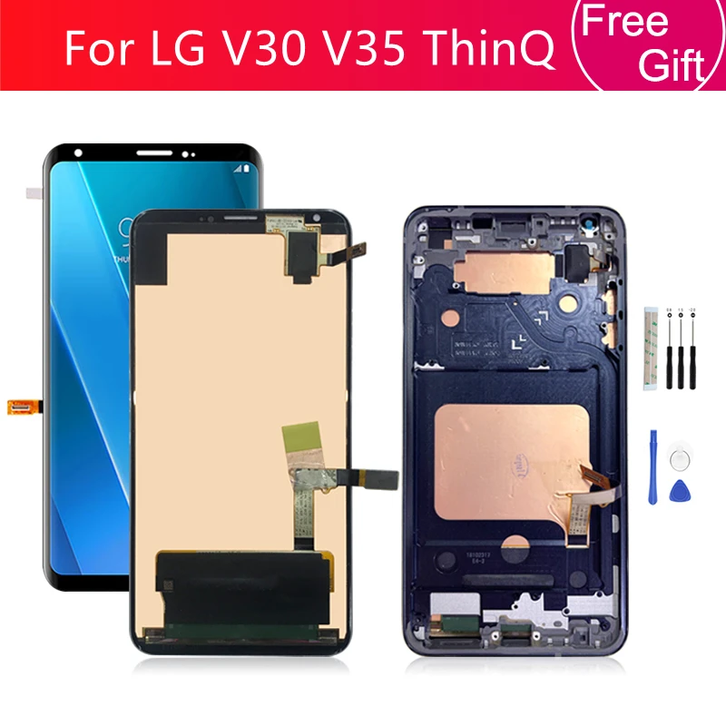 Для LG V30 LCD H930 H933 LM-V350 дисплей с рамкой для V35 ThinQ замена экрана | Мобильные телефоны