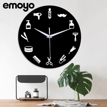 

Creative Acrylic Simple Hanging Clock Living Room Barber Shop Decorative Clock Mute Clock Clock