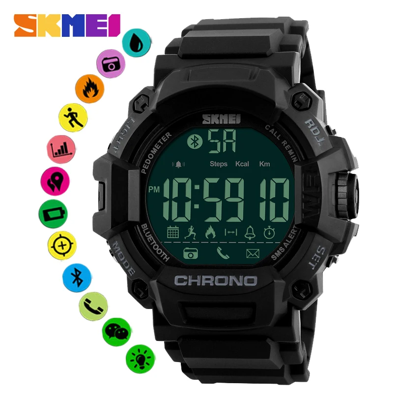 

Skmei Sport Smart Fashion Watch Waterproof Digital Mens Watches Outdoor Calories Bluetooth Wristwatches Relogio Masculino XFCS