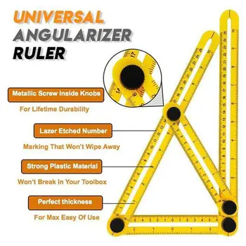 

Measuring Ruler Aluminum Folding Positioning Ruler With Metal Screws For Professional Wood Tile Flooring Tool