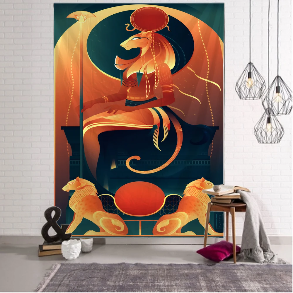 Egyptian Mythology Decorative Tapestry Mandala Bohemian Hippie Wall Tapestry for Living Room Bedroom tapestry decor