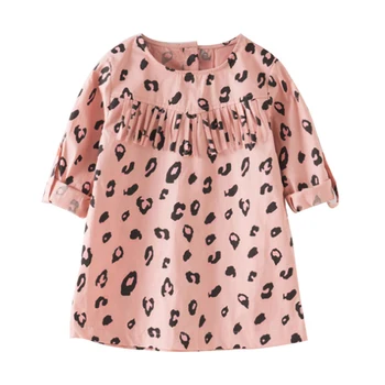 

Little maven Girtls Dress Leopard Print Kids Long Sleeve Dress Fall 2020 Children's Clothes Little Girls Party Dresses