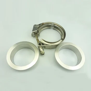 

1.5"-5.0"' stainless steel Quick release V-Band clamp flat Flange metal clench nut for car Turbo Exhaust Downpipes