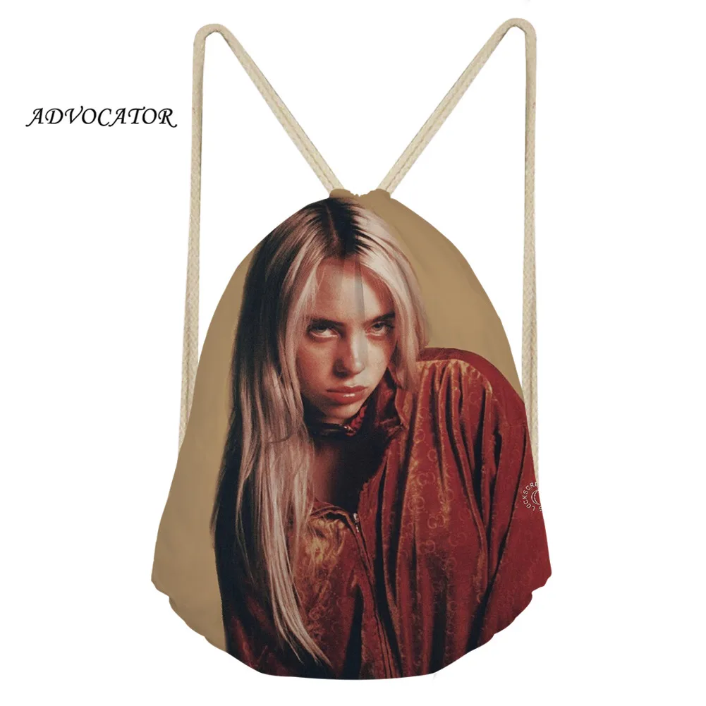 ADVOCATOR BIllie Eilish сумка с 3d принтом для мальчиков и девочек, водонепроницаемая сумка для хранения, рюкзак, женские сумки на плечо - Цвет: as picture