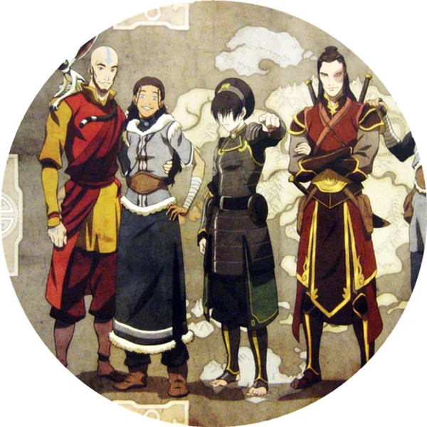 Avatar: El último maestro aire broches placa figura de dibujos animados y Anime Aang Katara de Metal pantalla joyas broche Pin - AliExpress