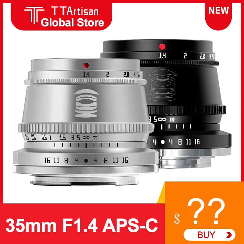 Объектив TTArtisan 35 мм F1.4 APS-C MF для SONY E FUJI X Nikon Z Zfc Canon M объектив камеры Panasonic Olympus M4/3 Leica
