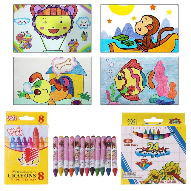 1 Set Wax Crayon Stick Kid Painting Safety Student Drawing Sketching Art  Tool Colorful Kids Paint