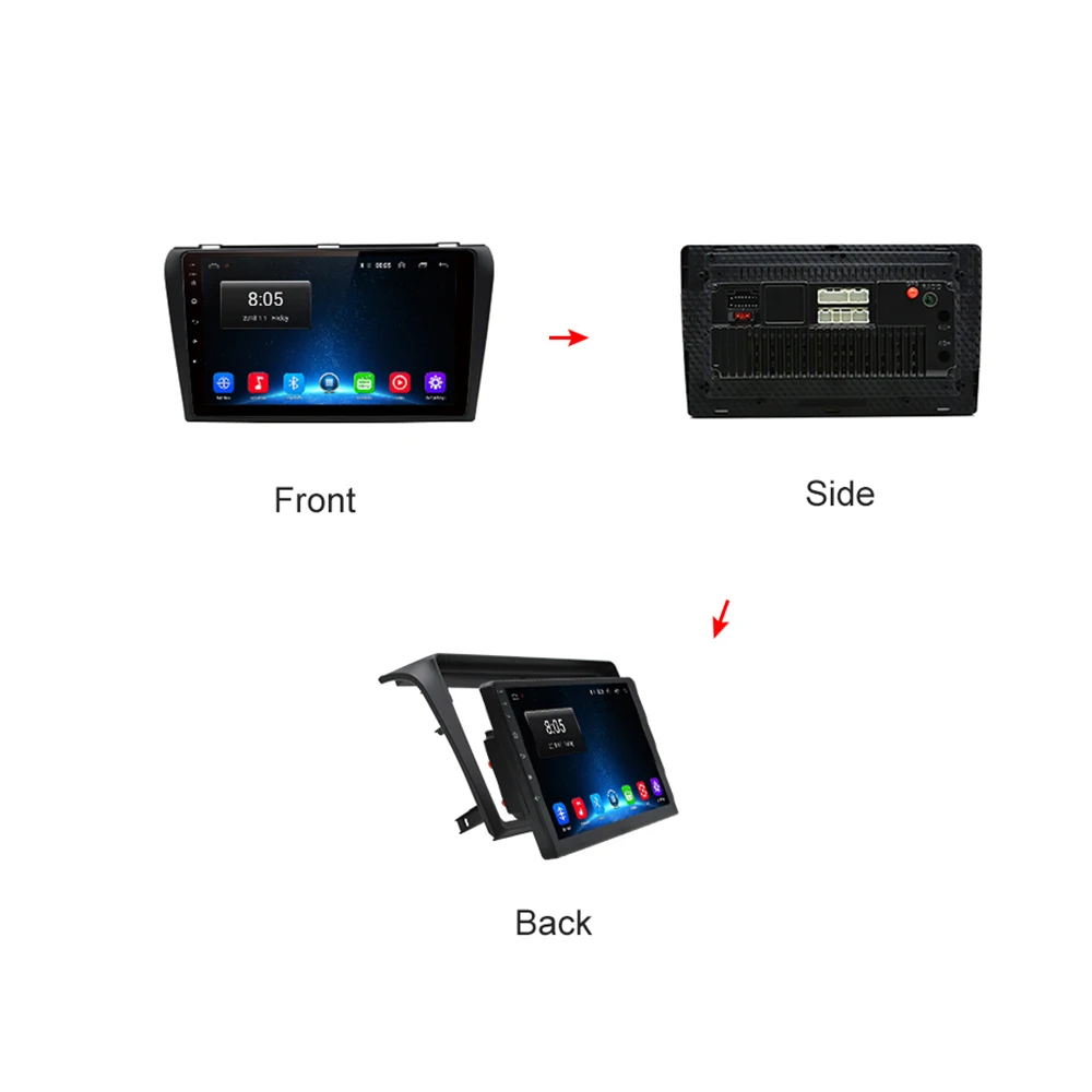 4G LTE Android 9,1 автомобильный мультимедийный плеер gps Sat навигация для Mazda 3 2004-2009 стерео радио wifi bluetooth 2+ 32G