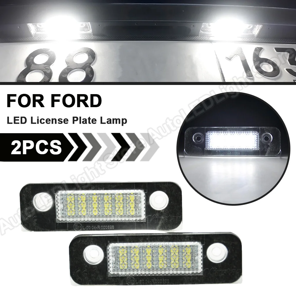 Светодиодный светильник для номерного знака автомобиля 2 шт. Ford Fiesta MK5 Fusion Estate Mondeo