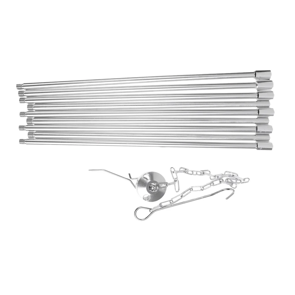 Portable Lightweight Camping Travel Backpacking Cooking Alloy Tripod Picnic Pot Fire Grill Oven Hanger Stand with Storage Bag