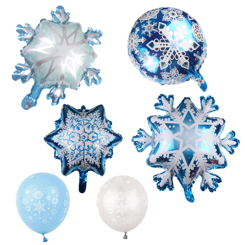 Snowflake Aluminum Film Balloon Children's Toy Christmas Party Decoration Winter Birthday | Дом и сад