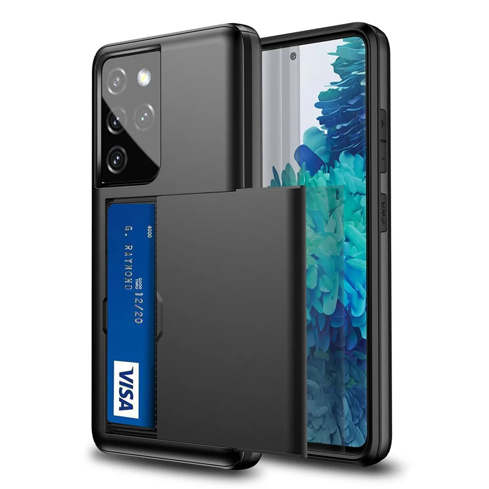 Противоударный чехол с отделениями для карт Samsung Galaxy S20 FE S21 S30 Note 20 Ultra 10 9 8 S10 5G S9 S8