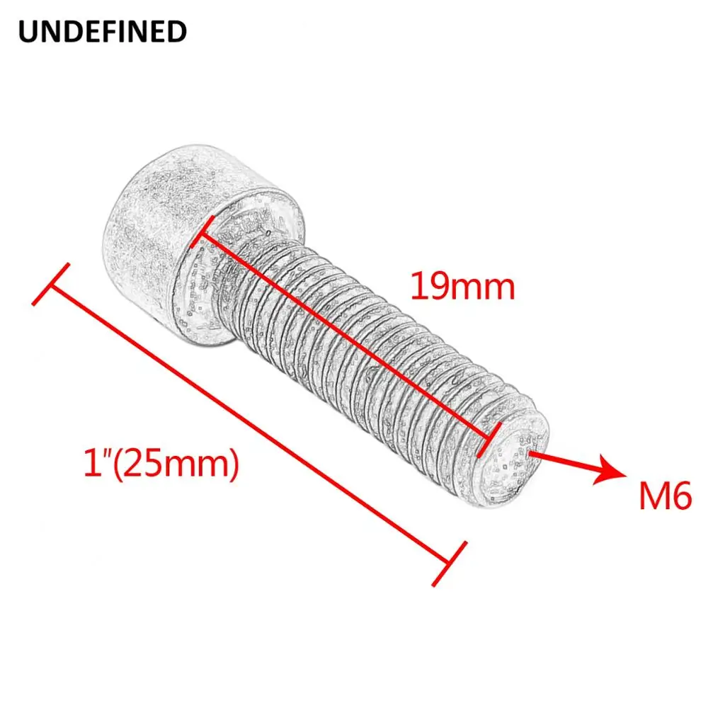 10 шт. болты для мотоцикла винты с золотой шестигранной головкой m6× 19мм