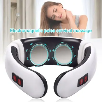 

Electric Neck Massager Pulse Back 6 Modes Power Control Far Infrared Heating Pain Relief Tool Health Care Massager For Neck