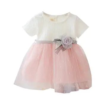 

DishyKooker Kids Girl Gauze Princess Dress with Artifical Rose for Baby Infants Summer