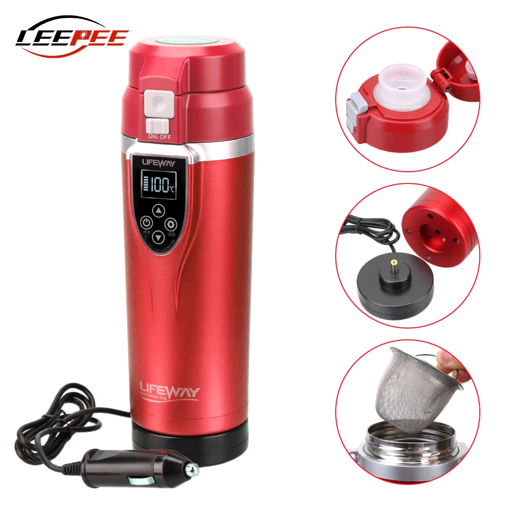 Электрочайник LEEPEE, 350 мл, с регулируемой температурой, универсальный, 12 В|Крышка отопления транспорта|   | АлиЭкспресс