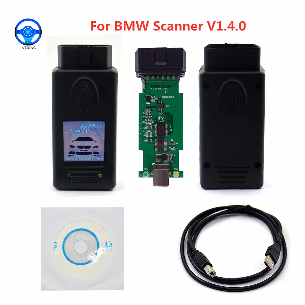 OBD2 Auto Scanner 1.4.0 For BMW Scanner Tool Unlock Version 1.4 With FT232RL Chip PA Soft V1.4.0 For BMW Scanner 1.4 in stock car battery trickle charger