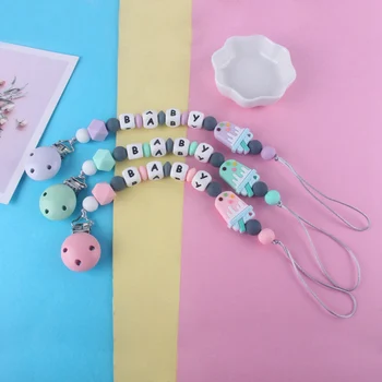 

Good Quality Silicone Pacifier Chain Baby Teether Molars Teether Anti-drop Pacifier Clips Holder Chain New Arrival
