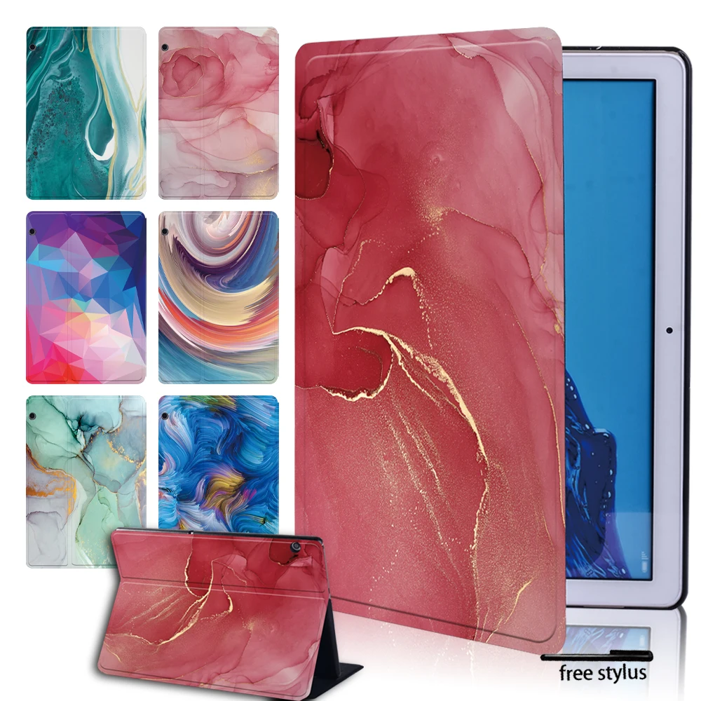 

Tablet Case for Huawei MediaPad T3 8.0/MediaPad T3 10 9.6" Cover for MediaPad T5 10 10.1" Color Print Pattern Case