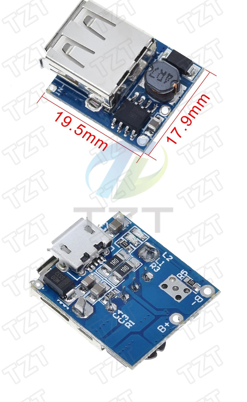 Typ-C/Micro USB 5V 1A 2A-Boost-Converter Step-Up Power Module Mobile Power Bank zubehör Mit Schutz Led-anzeige – Detail 5