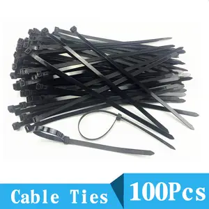 Bridas negras para cables, 100mm x 3,6mm, 250 unidades - AliExpress