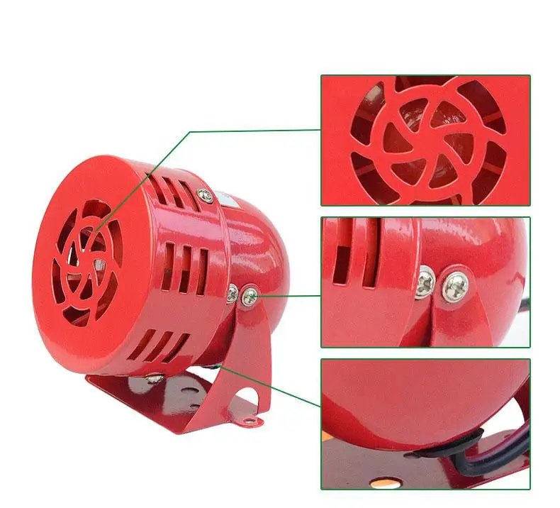 LumiParty автомобиль металлический DC 12V предупреждающий Громкий Рог труба красный