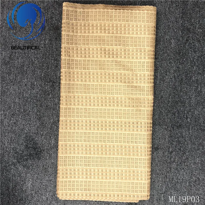 

BEAUTIFICAL Cotton african fabrics Top quality nigerian satin drill fabric 5yards tribute silk fabric for clothes ML19P03