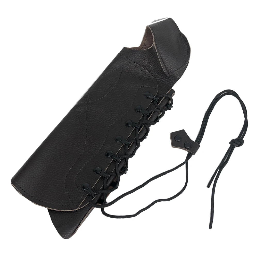 

Cow Leather Hunting Archery Arm Guard Ambidextrous Bow String Protect Gear