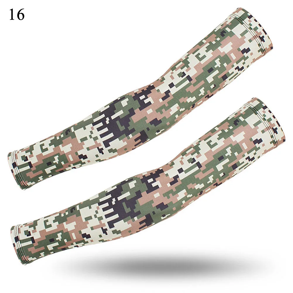 1 пара камуфляжной рыбалки Кемпинг Велоспорт Arm Warmers спортивные для рук с защитой от ультрафиолета рукава солнцезащитные, для езды рукава - Цвет: 16