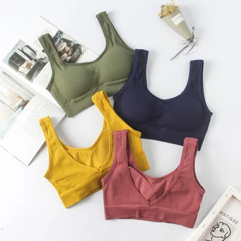 

Sexy Beauty Back Bras For Women Seamless Bra Lingerie Full Cup Brassiere Vest Padded No Steel Ring Bralette Underwear