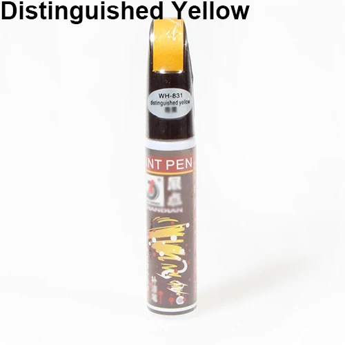 Профессиональное исправление цвета автомобиля удобное пальто краска Uniervsal Touch Up ручка для удаления царапин ремонт 12 мл carros горячий автомобиль - Цвет: Distinguished Yellow