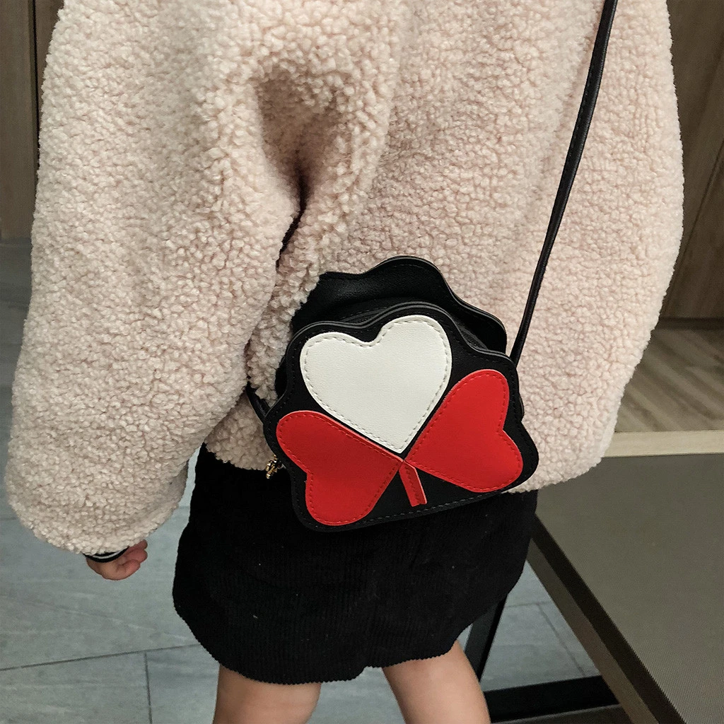 2019 Girl Backpacks Coin Purse Handbag Children Wallet Small Kids Shoulder Handbag Crossbody Purse Money Baby Heart Bags 823