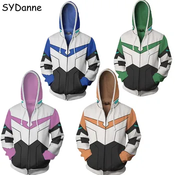 

Voltron Rance Keith Lance Sven Pidge Cosplay Costumes 3D Printed Zipper Hoodies Sweatshirts Coat Jackets For Men Boys Clothing