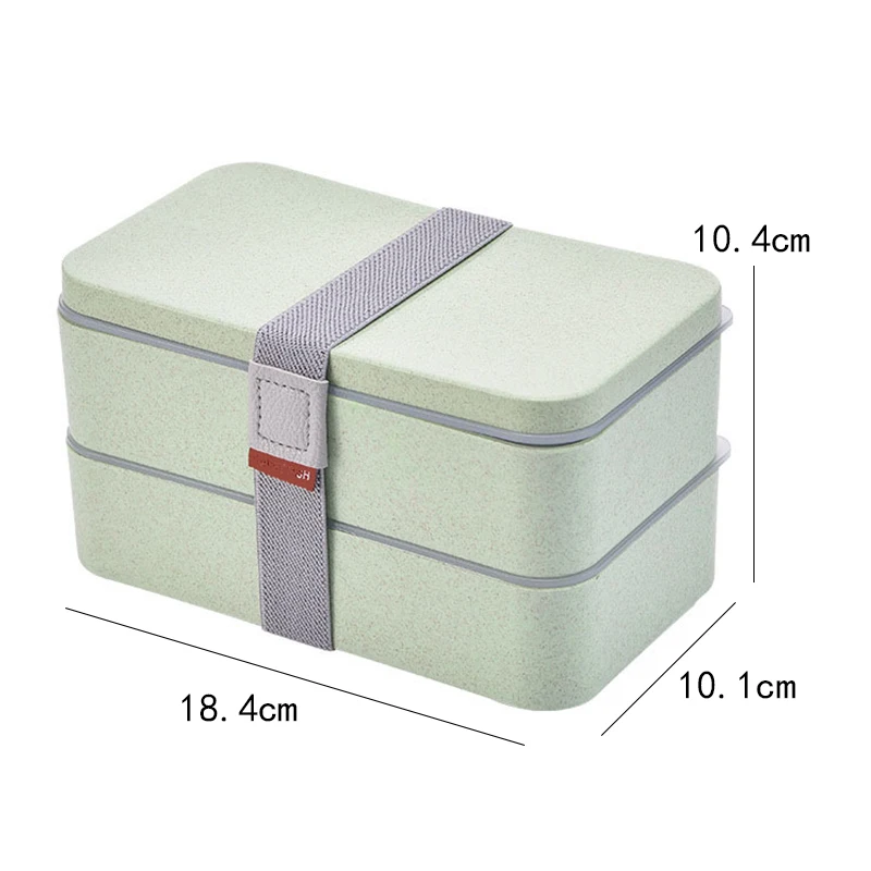 1.2L здоровый материал Ланч-бокс 2 слоя пшеничной соломы Bento коробки микроволновая посуда контейнер для хранения еды Ланчбокс C1269 d